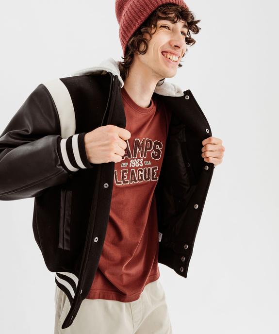 Tee-shirt manches courtes et motif bouclette homme - Camps United vue5 - CAMPS GEMO FOR GOOD - GEMO