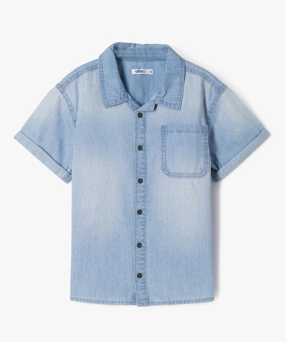 Chemise en jean manches courtes garçon vue1 - GEMO (ENFANT) - GEMO