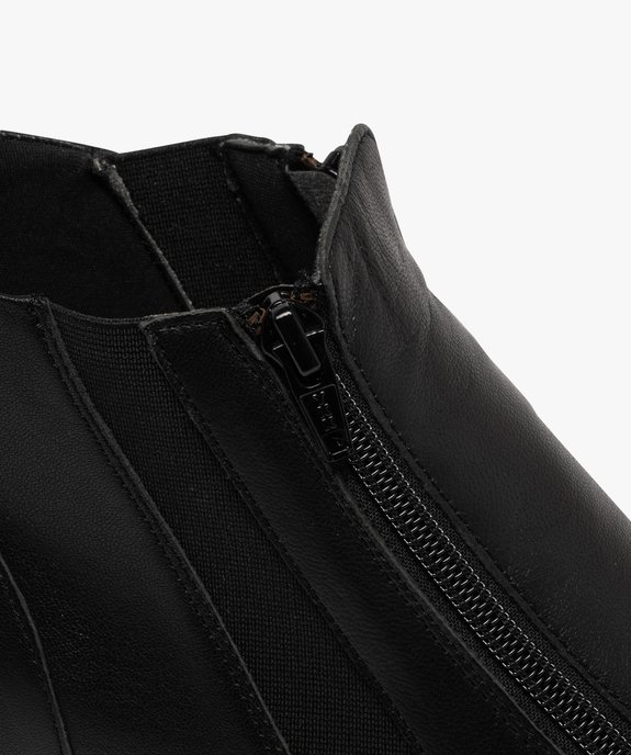Boots confort dessus cuir avec fermeture zippée femme  vue6 - G'FLEX GEMO FOR GOOD - GEMO