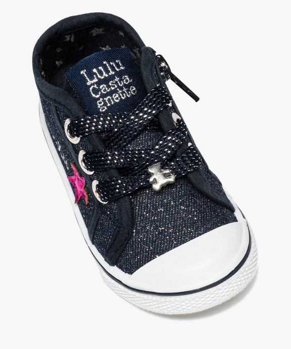 Tennis bébé fille zippées en toile brillante -  Lulu Castagnette vue5 - LULU CASTAGNETT - GEMO