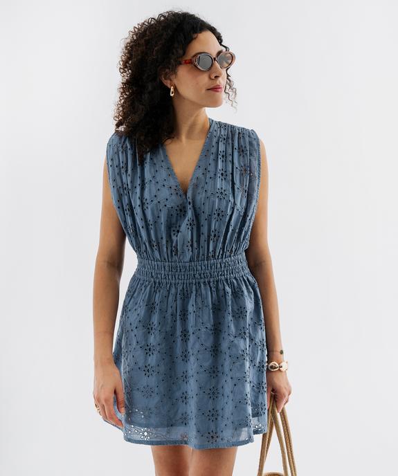 Robe de plage en broderie anglaise femme vue1 - GEMO (PLAGE) - GEMO