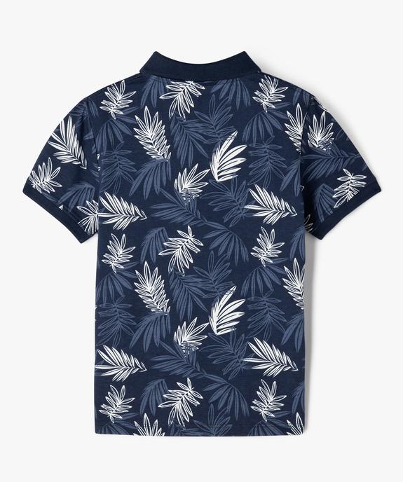 Polo manches courtes à motif exotique garçon vue3 - GEMO (ENFANT) - GEMO