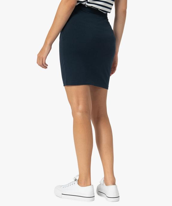 Jupe femme courte en jersey forme tube vue3 - GEMO(FEMME PAP) - GEMO