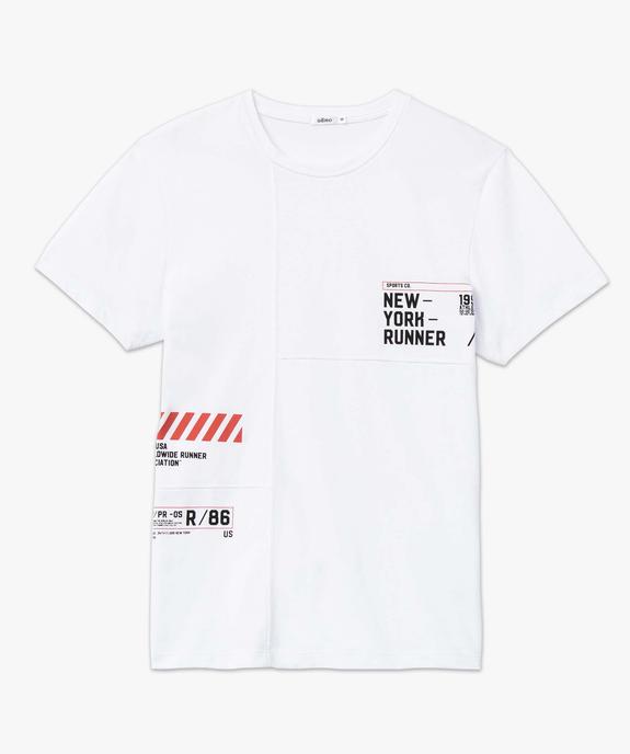 Tee-shirt homme à manches courtes look streetwear vue4 - GEMO (HOMME) - GEMO