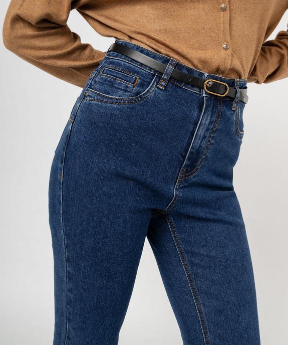 Jean bootcut taille haute avec fine ceinture femme vue2 - GEMO 4G FEMME - GEMO