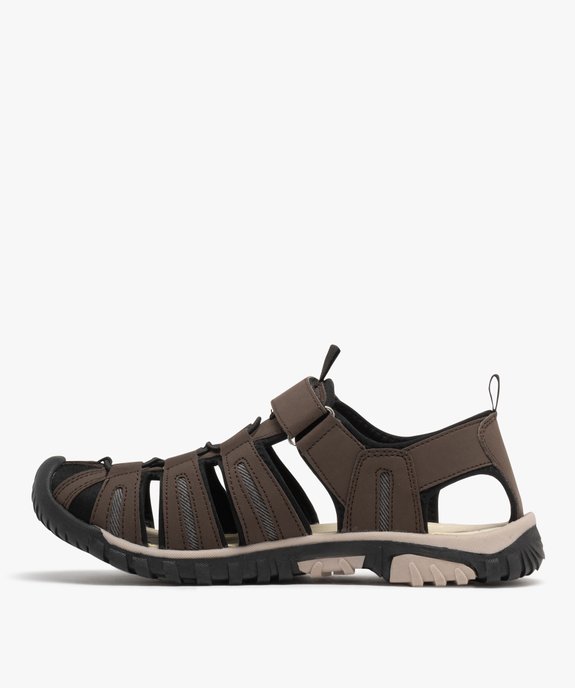 Sandales homme style randonnée à scratch et bout fermé vue3 - GEMO (CASUAL) - GEMO
