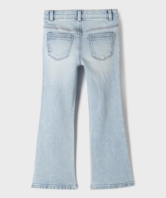 Jean flare avec taille ajustable fille vue4 - GEMO (ENFANT) - GEMO