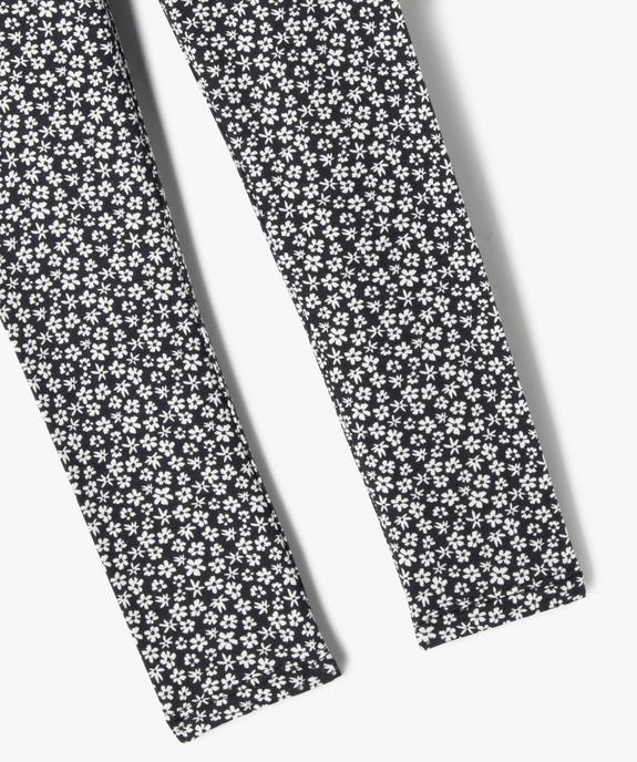 Legging long à motif fleuri avec taille élastiquée fille  vue2 - GEMO 4G FILLE - GEMO