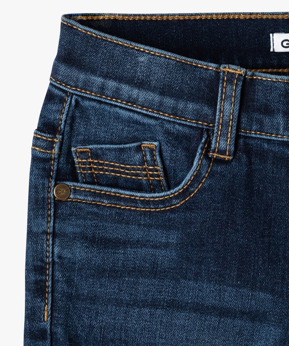 Jean garçon coupe Slim contenant du polyester recyclé vue3 - GEMO 4G GARCON - GEMO