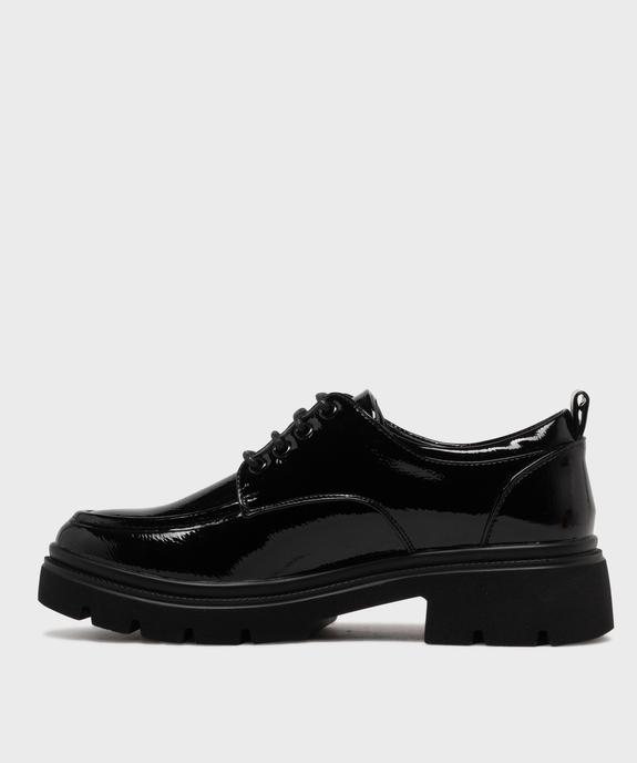 Derbies vernis sur semelle crantée femme - Follow Me vue3 - FOLLOW ME - GEMO