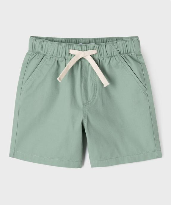 Bermuda en toile légère à taille élastiquée garçon vue2 - GEMO (ENFANT) - GEMO