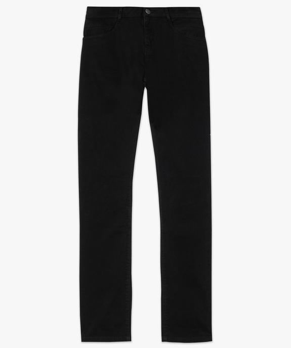 Jean femme en toile unie 4 poches coupe Regular - Longueur L30 vue4 - GEMO (JEAN) - GEMO