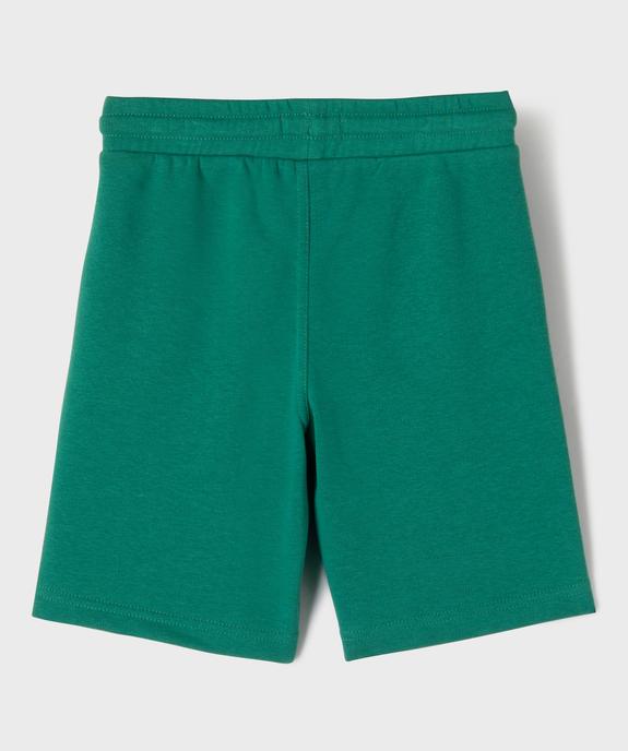 Bermuda en maille French Terry avec ceinture ajustable garçon vue3 - GEMO 4G GARCON - GEMO