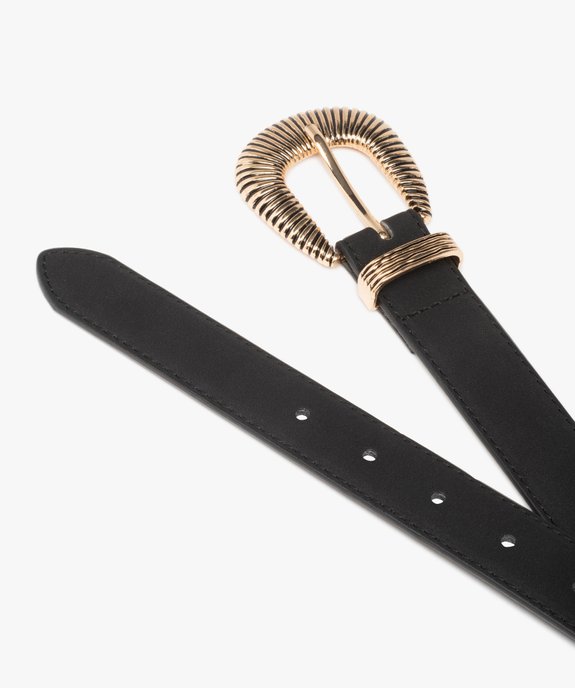 Ceinture femme aspect velours avec boucle ciselée vue2 - GEMO (ACCESS) - GEMO