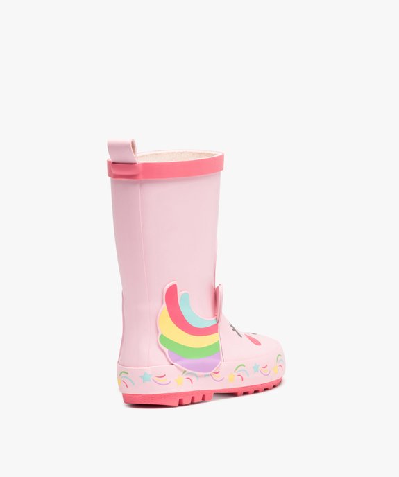 Bottes de pluie fille en caoutchouc fantaisie licorne vue5 - LOVELY WINGS - GEMO