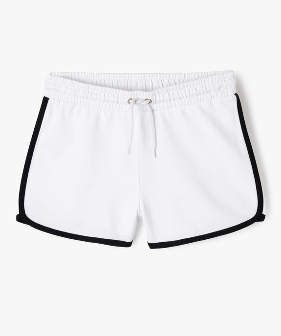 Short en maille avec biais contrastants fille vue1 - GEMO 4G FILLE - GEMO