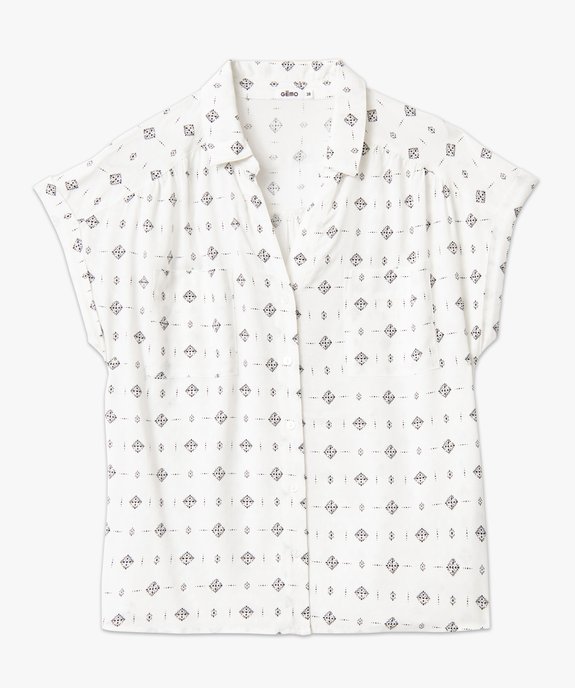 Chemise imprimée à manches courtes femme vue4 - GEMO(FEMME PAP) - GEMO