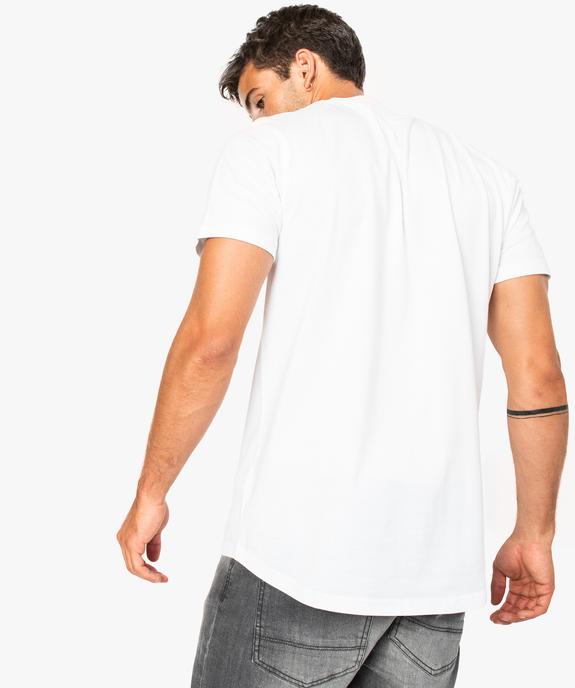 Tee-shirt uni à manches courtes pour homme avec coton bio vue3 - GEMO (CASUAL) - GEMO