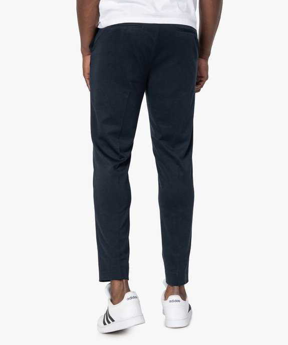 Pantalon homme en maille extensible avec taille ajustable vue3 - GEMO (HOMME) - GEMO
