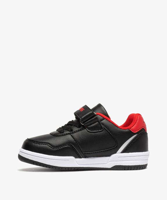 Baskets garçon bicolores à lacets et scratch - Airness vue3 - AIRNESS - GEMO