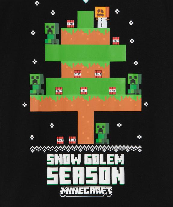 Tee-shirt à manches courtes de Noël avec motif sapin garçon - Minecraft vue3 - MINECRAFT - GEMO