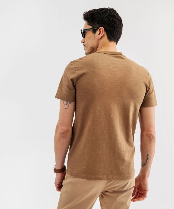 Tee-shirt manches courtes col tunisien homme vue3 - GEMO (HOMME) - GEMO