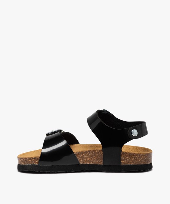Sandales fille à brides à boucle fantaisie et semelle liège vue3 - GEMO 4G FILLE - GEMO