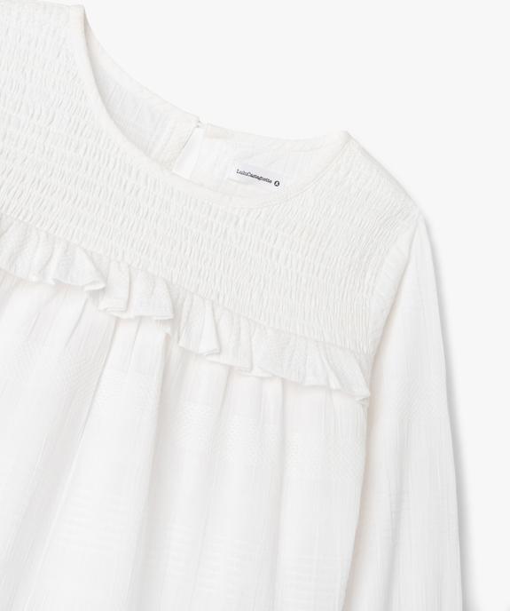 Chemise manches longues avec haut smoké fille - LuluCastagnette vue3 - LULUCASTAGNETTE - GEMO