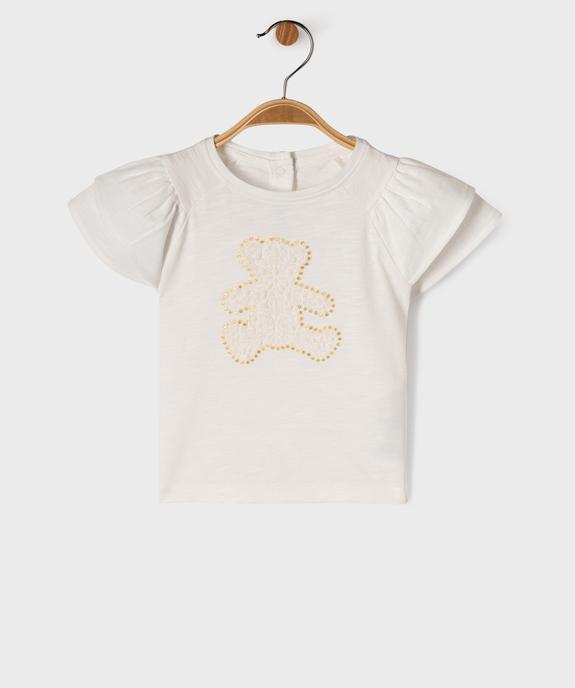 Tee-shirt manches courtes à volants bébé fille - LuluCastagnette vue1 - LULU CASTAGNETTE GEMO FOR GOOD - GEMO