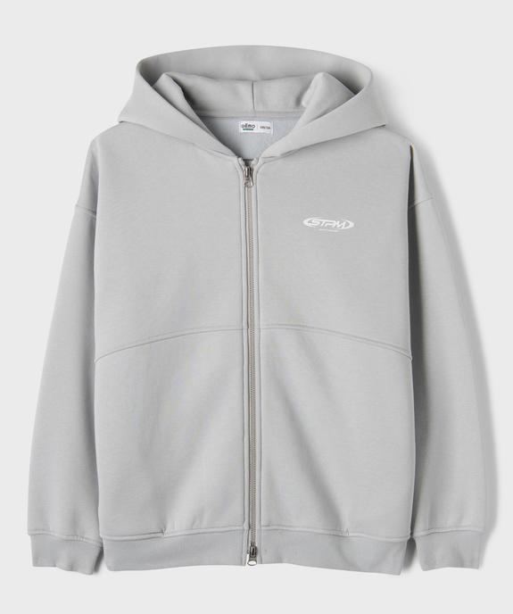 Sweat zippé à capuche coupe ample garçon vue2 - GEMO 4G GARCON - GEMO