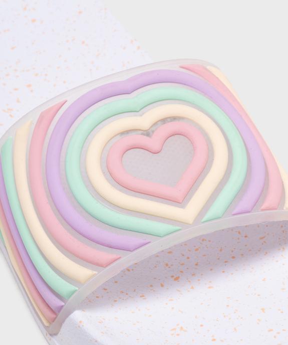 Mules de piscine à motif coeur fille vue6 - GEMO (PLAGE) - GEMO