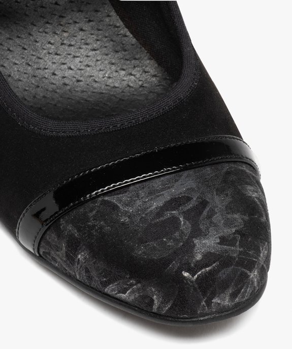 Escarpin confort avec brides vernies et petit talon femme vue6 - GEMO (CONFORT) - GEMO
