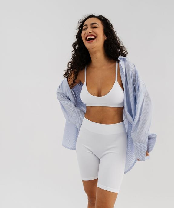 Brassière triangle sans armatures sans coutures avec mousses amovibles vue12 - GEMO 4G FEMME - GEMO