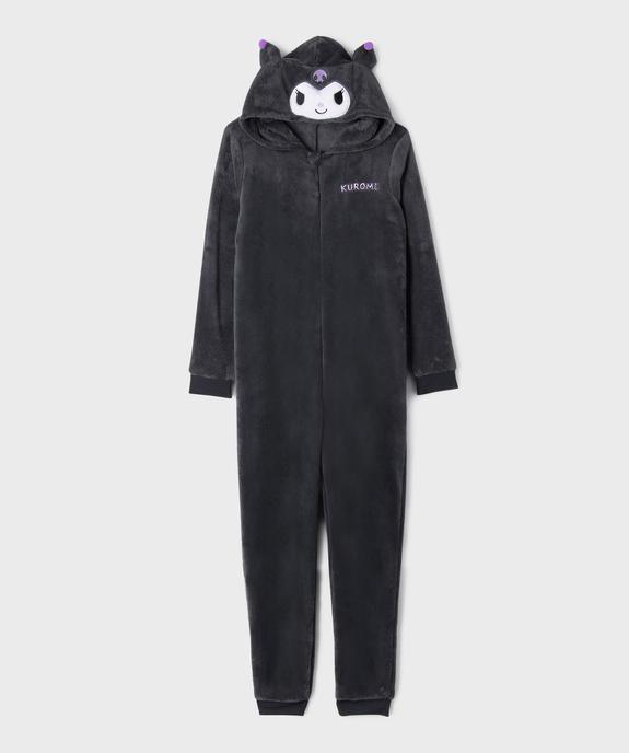 Combinaison pyjama en maille douillette motif Kuromi fille - Hello Kitty vue1 - HELLO KITTY - GEMO