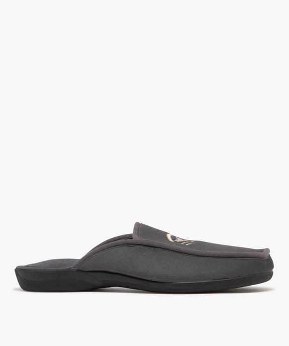 Chaussons mules en velours avec motif brodé homme vue1 - G'FLEX - GEMO