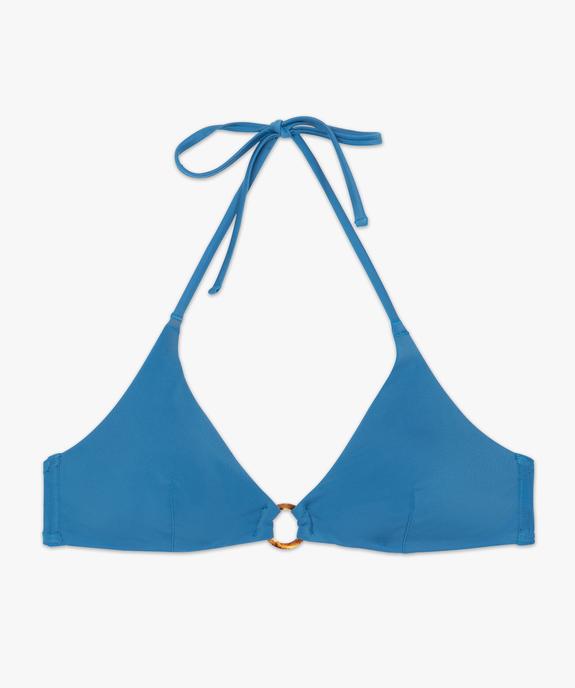 Haut de maillot de bain femme forme triangle avec anneau vue3 - GEMO (PLAGE) - GEMO