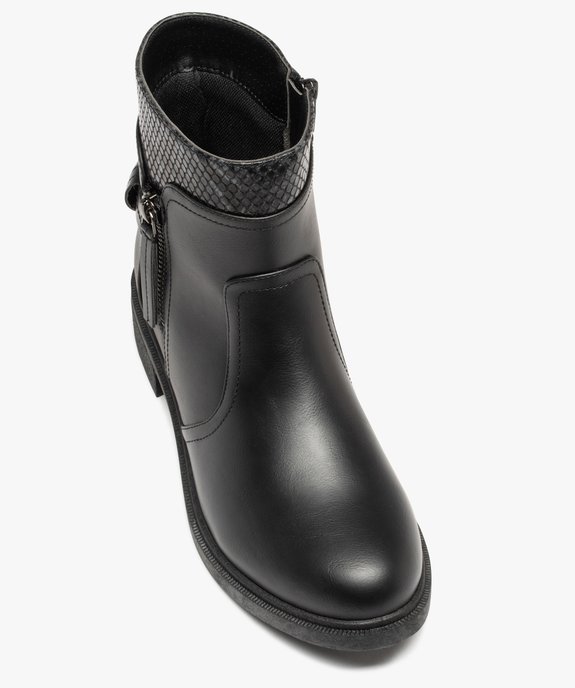 Boots femme unies avec détail serpent imitation vue6 - GEMO (CASUAL) - GEMO