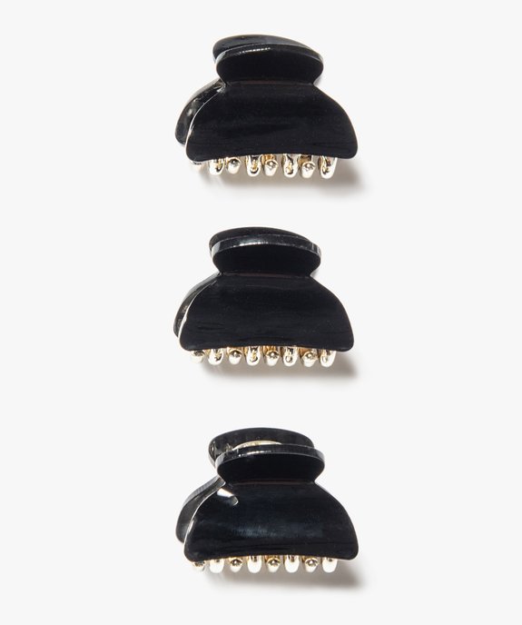 Pince à cheveux femme forme crabe bicolore (lot de 3) vue1 - GEMO (ACCESS) - GEMO