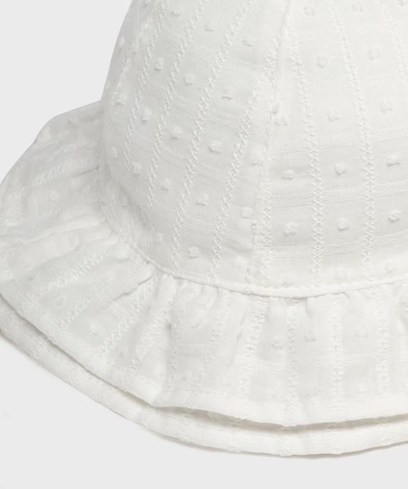 Chapeau bob à plumetis et volants bébé fille vue2 - GEMO (ACCESS) - GEMO