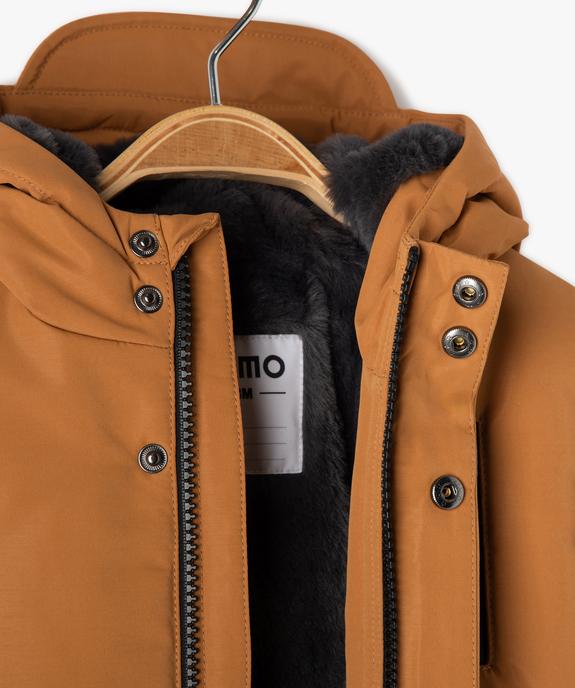 Parka à capuche avec doublure peluche bébé garçon vue5 - GEMO 4G BEBE - GEMO