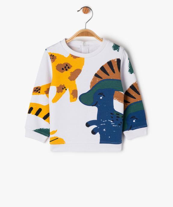 Sweat en molleton doux avec motifs bébé garçon vue2 - GEMO(BEBE DEBT) - GEMO