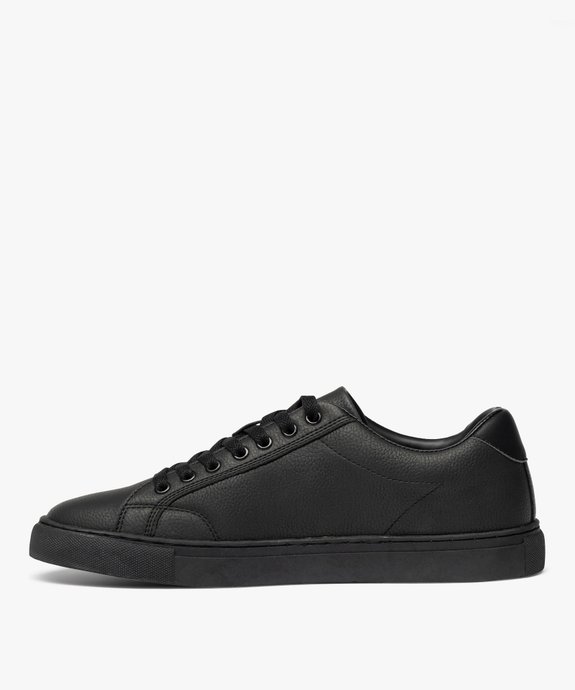 Baskets de ville à lacets unies homme vue3 - URBAN STEPS - GEMO