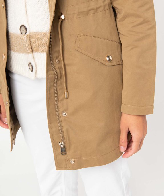 Trench à capuche avec boutons métalliques femme vue2 - GEMO(FEMME PAP) - GEMO