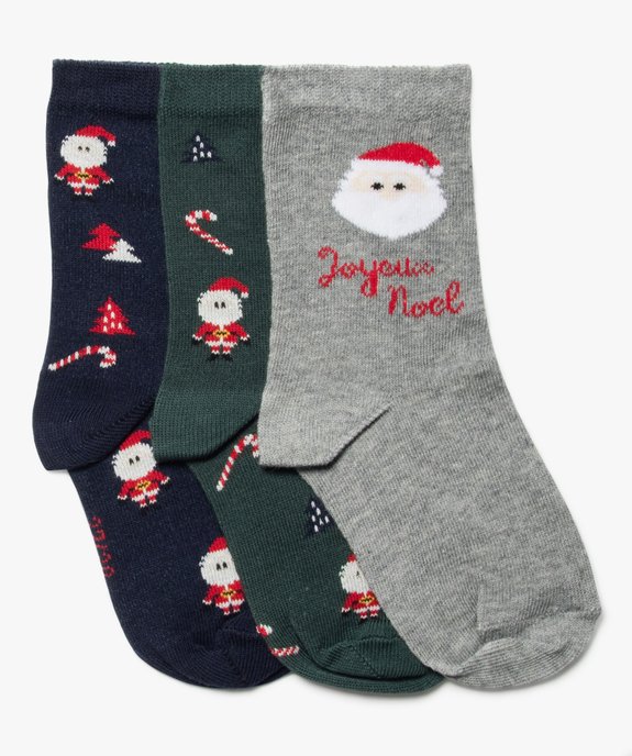 Coffret de chaussettes spécial Noël garçon (lot de 3) vue2 - GEMO (ENFANT) - GEMO
