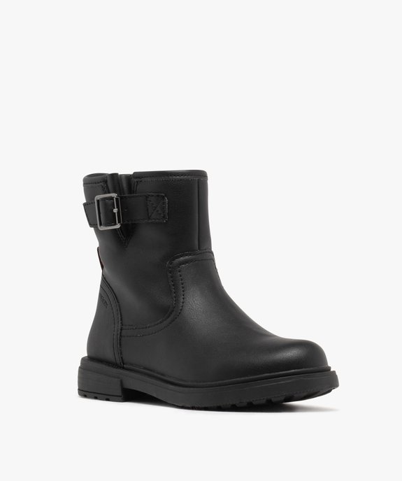 Bottines fille fourrées à zip avec bride fantaisie - Geox vue2 - GEOX - GEMO