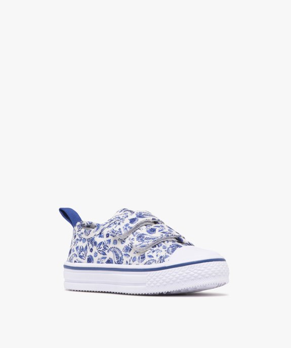 Baskets en toile fleurie à scratch bébé fille - Lovely Wings vue2 - LOVELY WINGS - GEMO