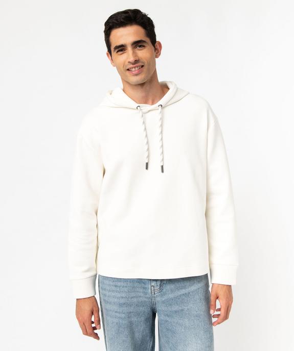 Sweat à capuche en jersey uni homme vue1 - GEMO (HOMME) - GEMO