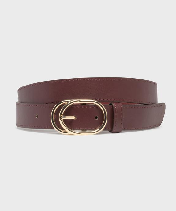 Ceinture unie à boucle fantaisie femme vue1 - GEMO (ACCESS) - GEMO