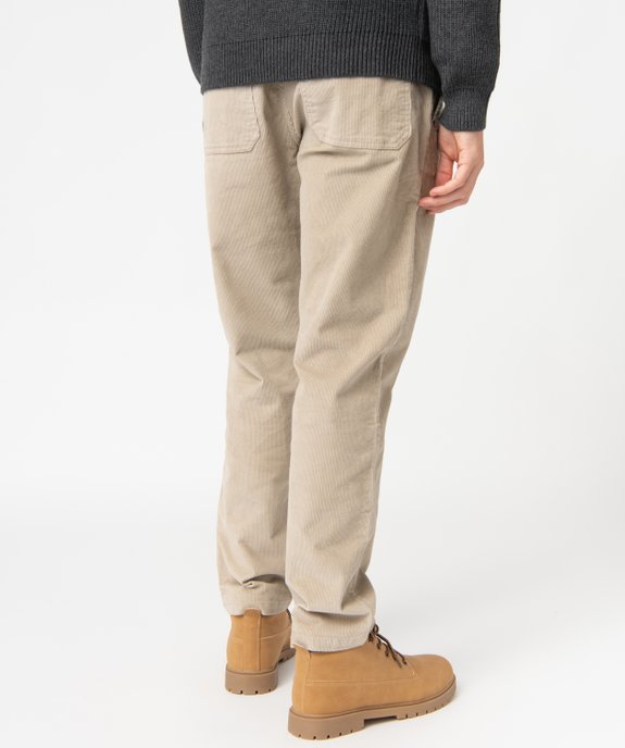 Pantalon homme en velours côtelé vue3 - GEMO (HOMME) - GEMO