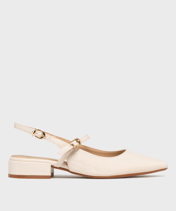 Escarpins à large talon plat et bout pointu vernis femme vue1 - FOLLOW ME - GEMO